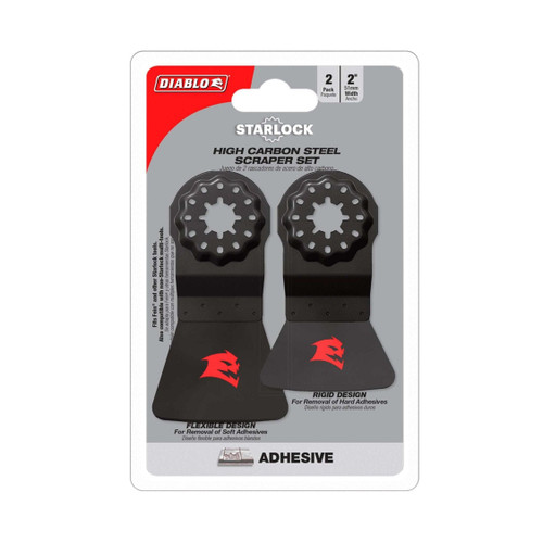 DIABLO DOSSCRP2 Starlock High Carbon Steel Oscillating Scraper Set for Adhesive Removal