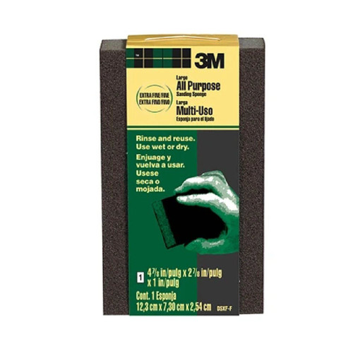3M DSXF-F 4-7/8 in. x 2-7/8 in. x 1 in. Extra Fine/Fine Grit Large All Purpose Sanding Sponge