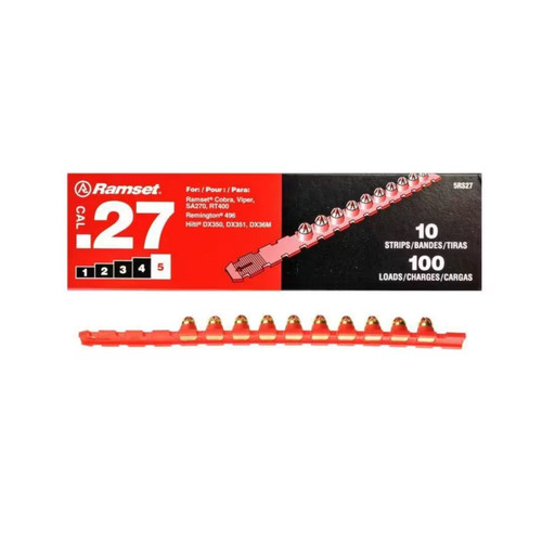 RAMSET 5RS27 0.27 Caliber Red Strip Loads (100-Pack)