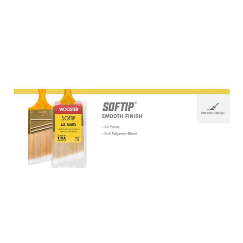 WOOSTER Softip White Nylon/Gold Polyester Blend Paint Brush
