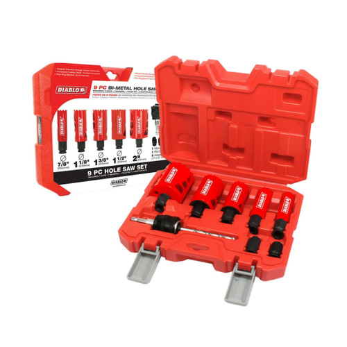DIABLO DHS09SGP 9-Piece General Purpose Bi-Metal Hole Saw Set