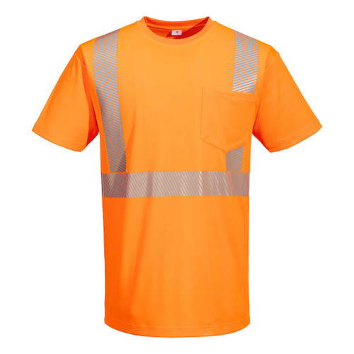 PORTWEST L044ORRXL - Hi-Vis Lightweight T-Shirt S/S - Orange - XL