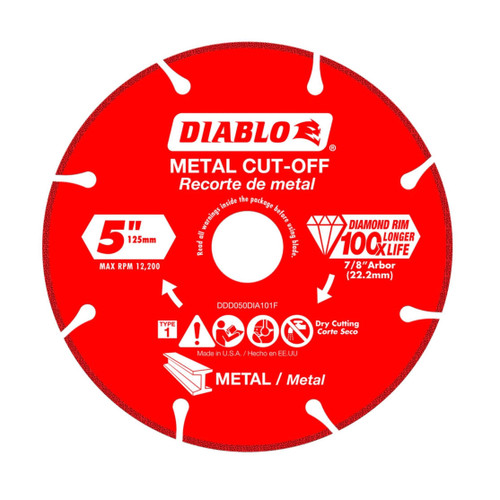 DIABLO DDD050DIA101F 5 In. Diamond Metal Cut-Off Disc