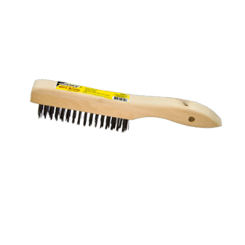 G-FORCE 44457  4 in. x 16 in. Wood Shoe Handle Steel Wire Brush