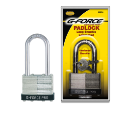 G-Force 1-1/2 in. Long Shackle Steel Laminated Padlock