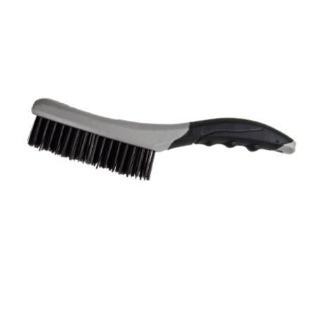 G-FORCE 44436 4 in. x 17 in. Shoe Handle Wire Brush Soft Grip