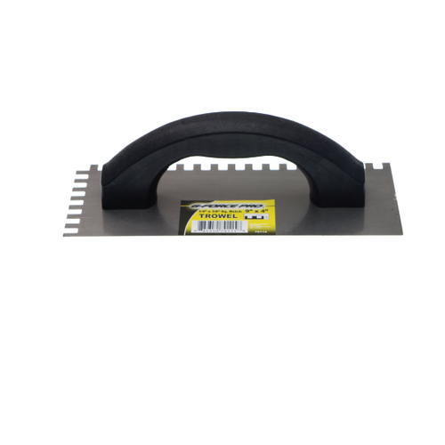 G-FORCE 70115 1/4 in. x 3/8 in. Square Notched Trowel 9 in. x 4 in. Plastic Handle