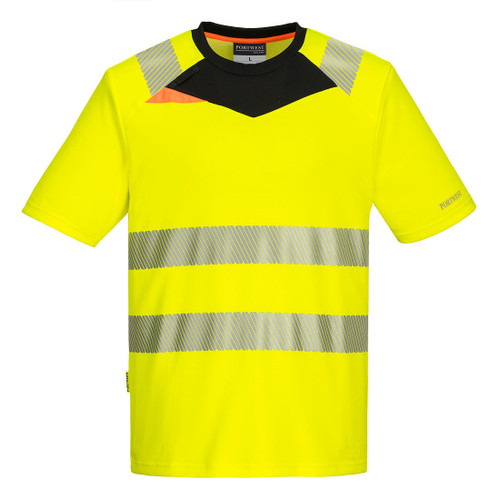 PORTWEST DX413YBRXL - DX4 Hi-Vis T-Shirt S/S - XL