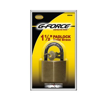 G-Force 2 in. Solid Brass Padlock Master Keyway