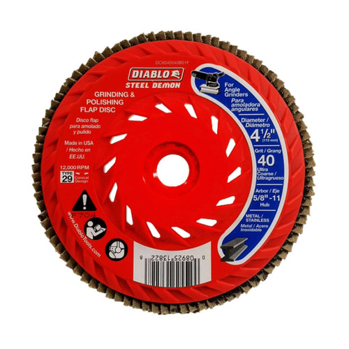 DIABLO DCX045040B01F 4-1/2 in. 40-Grit Steel Demon™ Flap Disc for Metal with Speed Hub