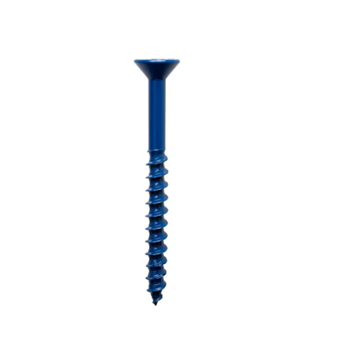Titen Turbo 1/4 in. x 4 in. Flat Head Simpson Concrete Screws, Blue (100-Pack)