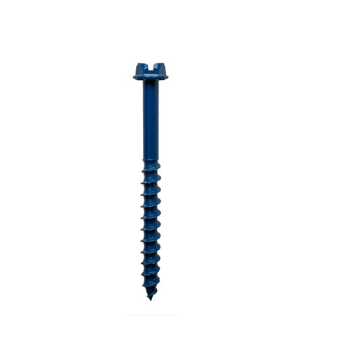 Titen Turbo 1/4 in. x 4 in. Hex Head Simpson Concrete Screws, Blue (100-Pack)