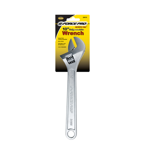 G-FORCE 24101 6 in. Adjustable Wrench Chrome Vanadium Satin Finish