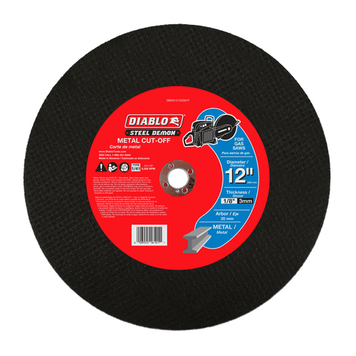 DIABLO DBDS12125G01F 12 in. x 1/8 in. x 20mm Speed Demon™ High Speed Metal Cut-Off Disc
