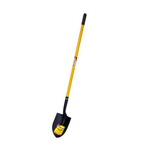 G-FORCE ROUND POINT SHOVEL 52914 58 in. Fiberglass Handle Rubber Grip