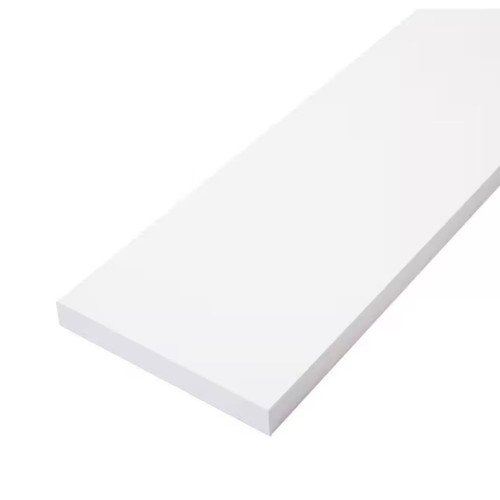 1 in. x 6 in. x 16 ft. White Primed Trim Pine Board Primed