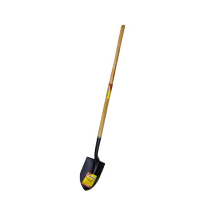 G-FORCE ROUND POINT SHOVEL 52899 58 in. Wood Handle Rubber Grip