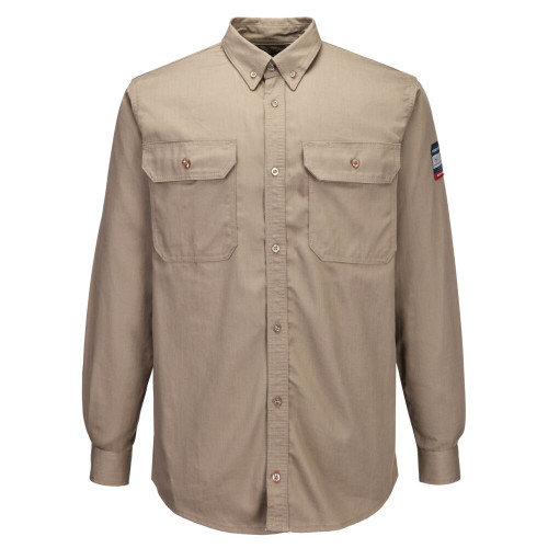 PORTWEST FR89KHRL - Bizflame Shirt 88/12  - Khaki - L