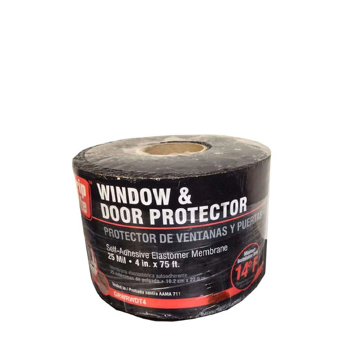 GRIP-RITE GRWRWDT4 Window & Door 4 in. x 75 ft. Self-Adhesive Elastomer Membrane 25 mil.