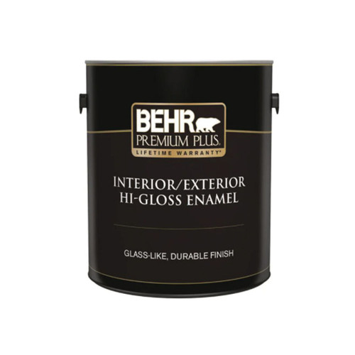 1 gal. Interior/Exterior Hi-Gloss Enamel Paint - Pure Black