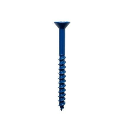 Titen Turbo 1/4 in. x 1-1/4 in. Flat Head Simpson Concrete Screws, Blue (100-Pack)