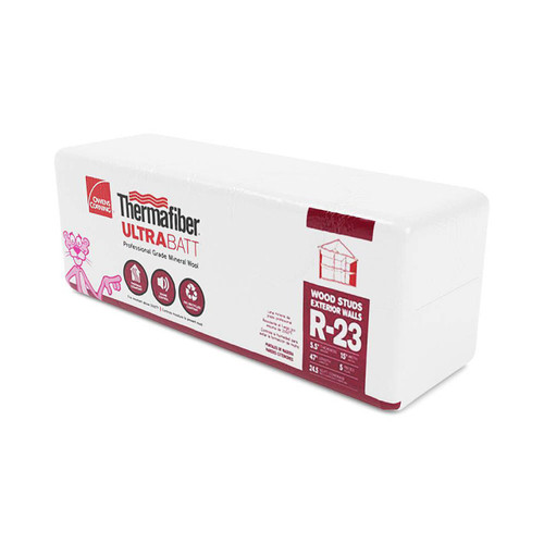 R-23 Stone Wool Insulation 16 O.C.for 2 in x 6 In Wood Studs Thermafiber (24.5 sq. ft.)