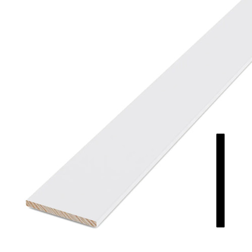 1/2 in. x 3-1/2 in. x 192 in. - Primed MDF Baseboard