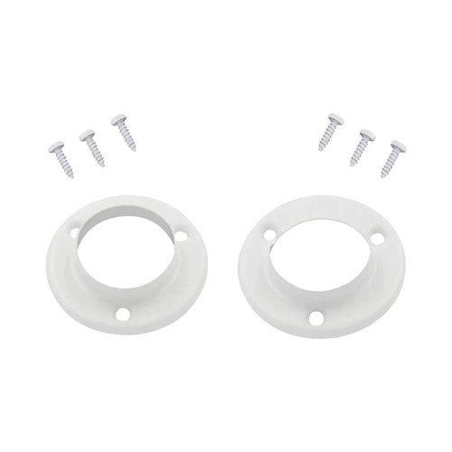 1-3/8 in. Metal Pole Sockets - White