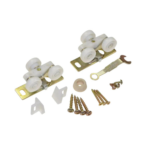 1500 Series Plated Steel Pocket Door Replacement Hardware Set