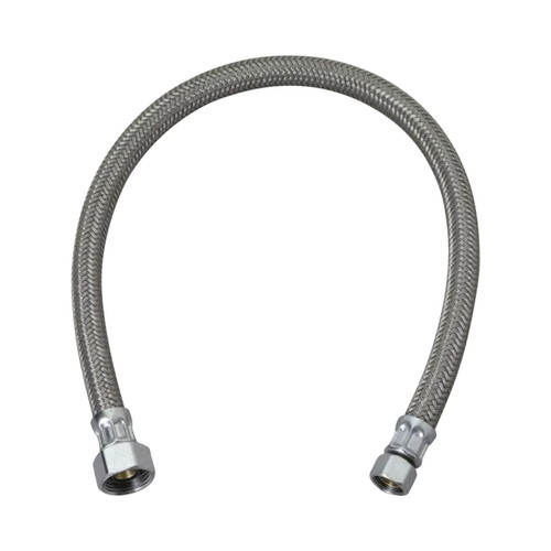 3/8 in. Compression x 1/2 in. FIP x 12 in. Braided Polymer Faucet Connector