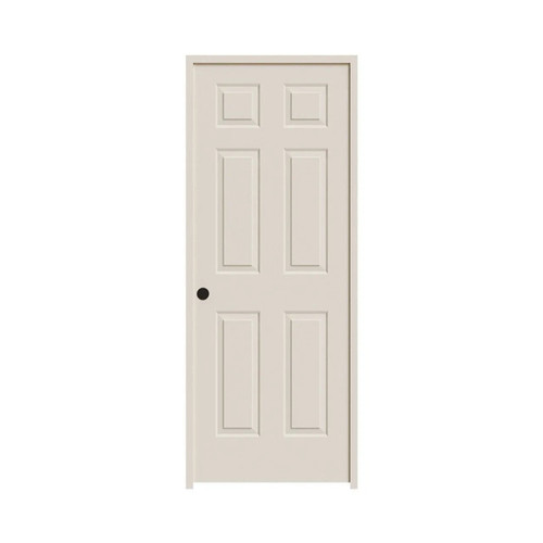 28 in. x 80 in. 6 Panel - Colonist Primed Left-Hand Textured MDF Prehung Solid-Core Door