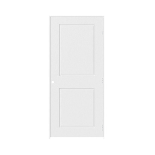 32 in. x 80 in. RH Cambridge Primed Smooth MDF Prehung Door, Hollow-Core, Right-Hand