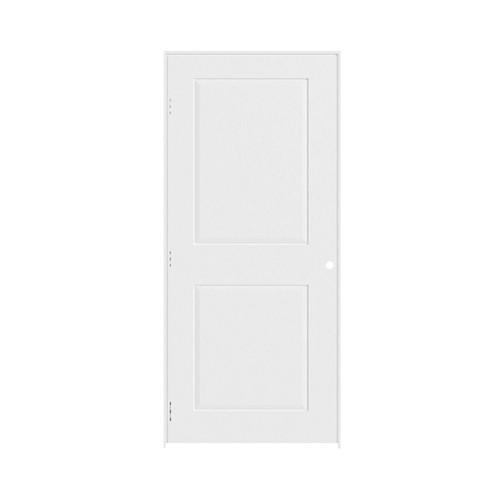 30 in. x 80 in. LH Cambridge Primed Smooth MDF Prehung Door, Hollow-Core, Left-Hand