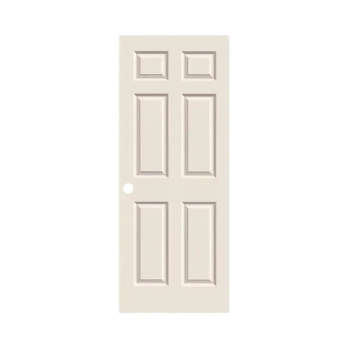 36 in. x 80 in. Colonist 6 Panel Primed Textured MDF Door Slab, Hollow-Core