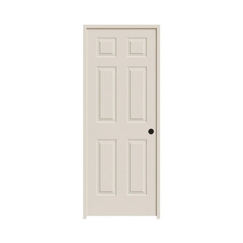 32 in. x 80 in. 6 Panel - Colonist Primed Left-Hand Textured MDF Prehung Solid-Core Door