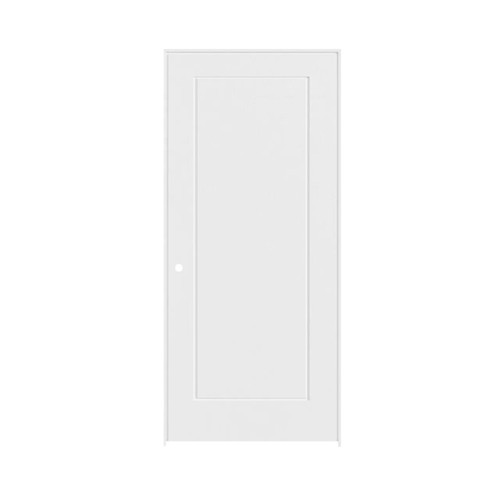 32 in. x 80 in. Prehung Door - 1 Panel Shaker - Primed Solid Core Wood Right-Hand