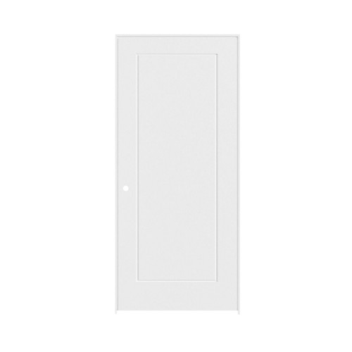 36 in. x 80 in. Prehung Door - 1 Panel Shaker - Primed Solid Core Wood Right-Hand