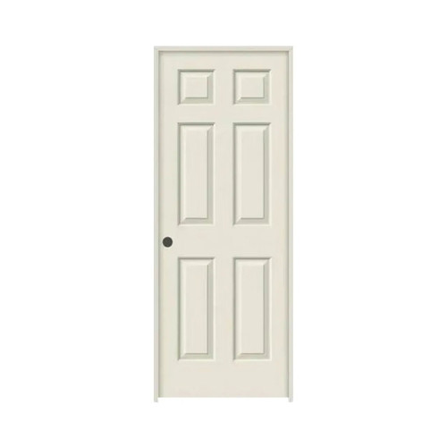 30 in. x 78 in. RH Colonist Primed Textured Composite MDF Prehung Door w/Split Jamb, Hollow-Core, Right-Hand