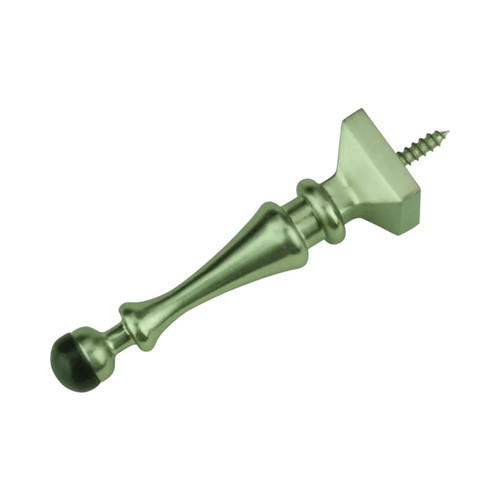 3-1/2 in. Decorative Solid Doorstop - Satin Nickel