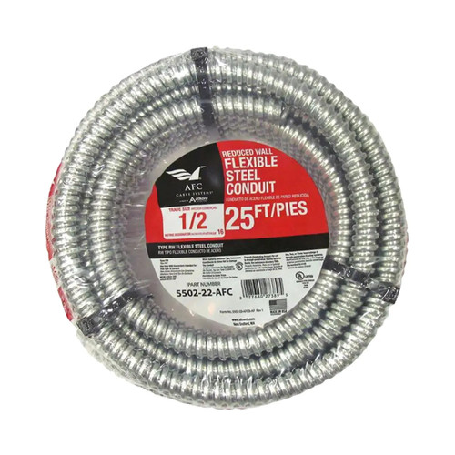 1/2 in. x 25 ft. Flexible Steel Conduit