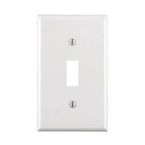 Wall Plate - 1 Gang Toggle - White