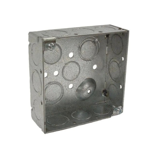 4 in. Square Electrical Box with Raised Ground