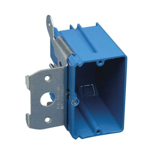 1-Gang 21 cu. in. PVC New Work Electrical Box with Adjustable Bracket