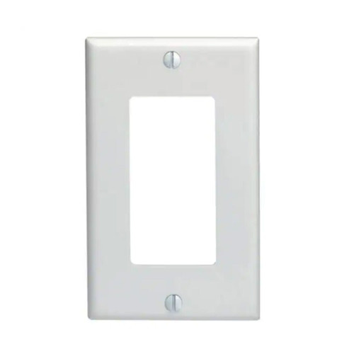 Wall Plate - 1 Gang Decora - White