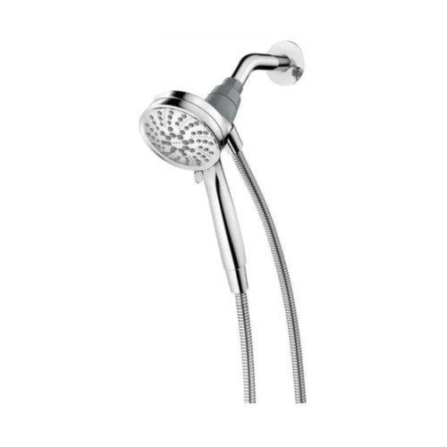 Attract with Magnetix 6-Spray 3-3/4 in. Single Wall Mount Handheld Adjustable Shower Head - Chrome