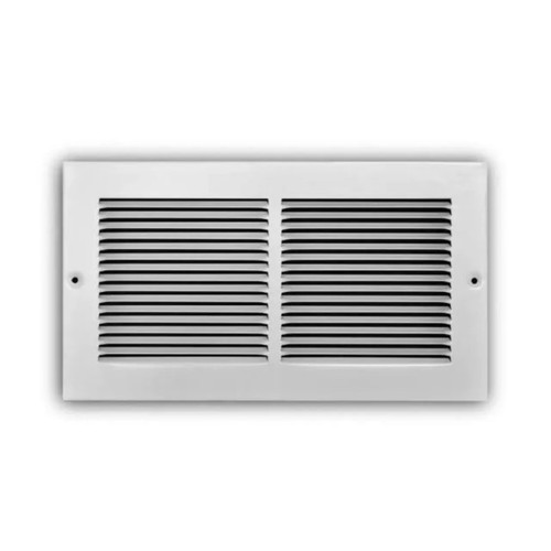 12 in. x 6 in. 1-Way Steel Baseboard Return Air Grille - White