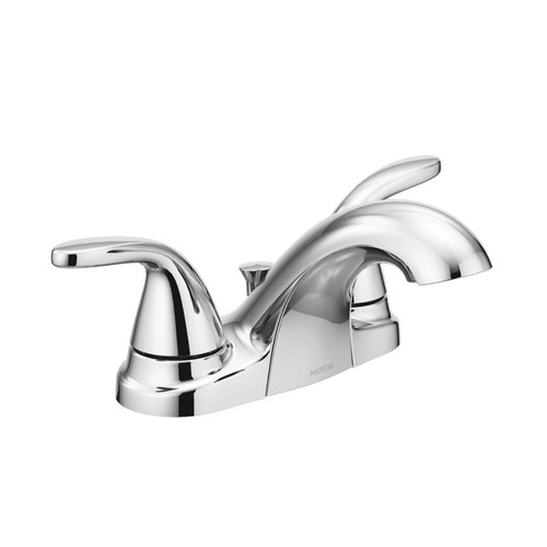 Adler 4 in. Centerset 2-Handle Low-Arc Bathroom Fauce - Chrome