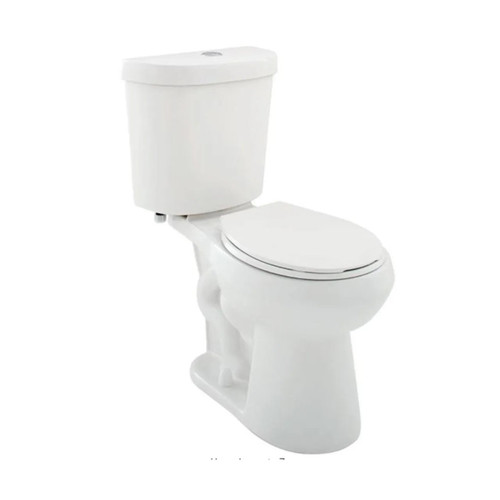 2-Piece 1.1 GPF Dual Flush Round Toilet - White