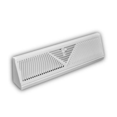 4-1/2 in. x 18 in. 3-Way Steel Baseboard Diffuser Supply - White