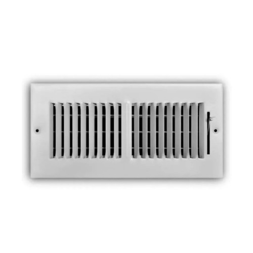 10 in. x 4 in. 2-Way Steel Wall/Ceiling Register - White